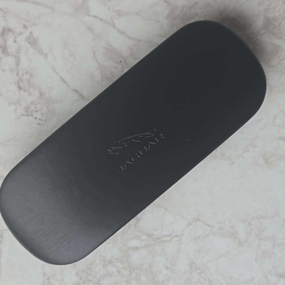 Jaguar black hard shell Sunglass or Glasses  Eyewear case, euc